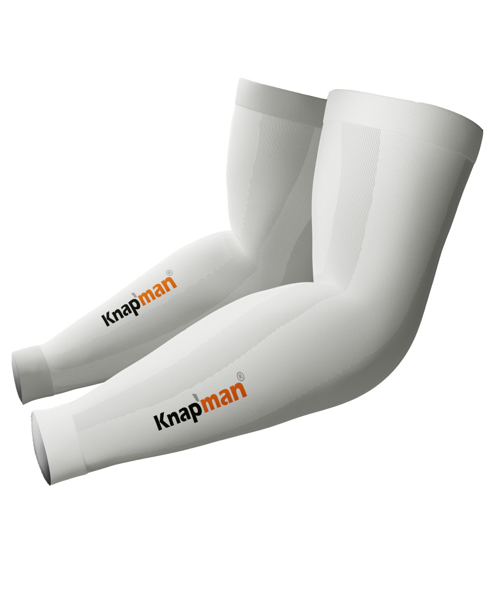 Knapman Womens Zoned Compression Arm Sleeves 45% White