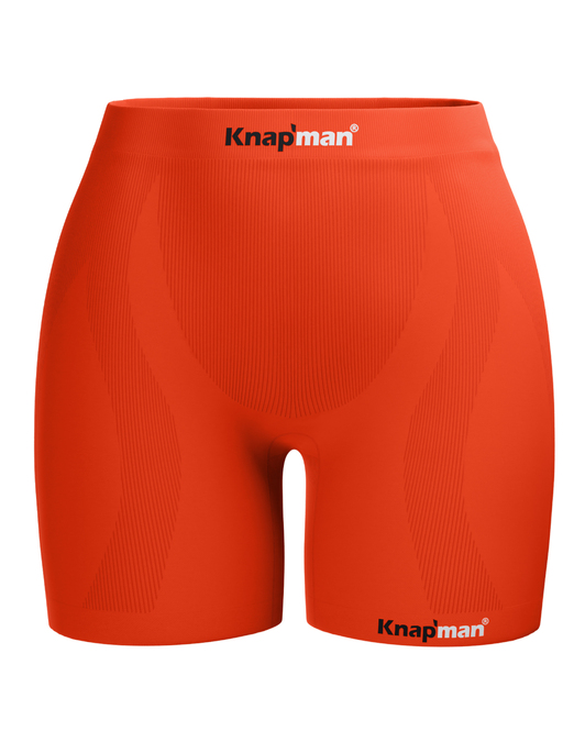 Knapman Womens' Zoned Compression Shorts 45% MIDI Orange